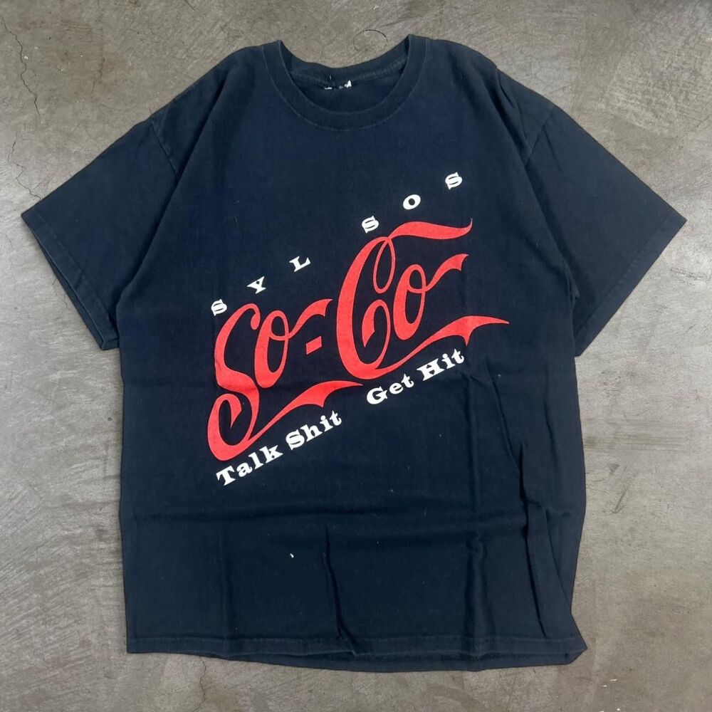 Vintage Biker T-shirt So-Co Talk Shit Get Hit